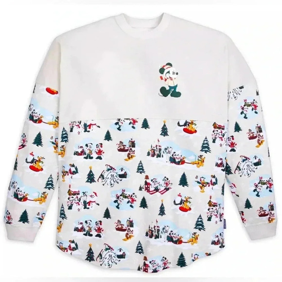 Disney 2021 Holiday Mickey and Friends Snow  Much Fun Spirit Jersey - Picture 3 of 16